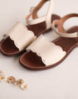 Cream Bella {Sandalias de cuero para mujer}