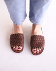 Espresso Trenza {Women's Leather Sandals}
