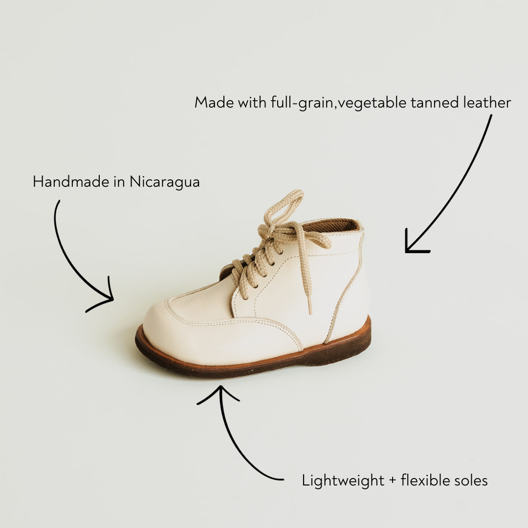 Cream Antigua {Children's Leather Boots} – Adelisa & Co