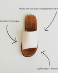 Cream Verano Slide {Women's Leather Sandals}