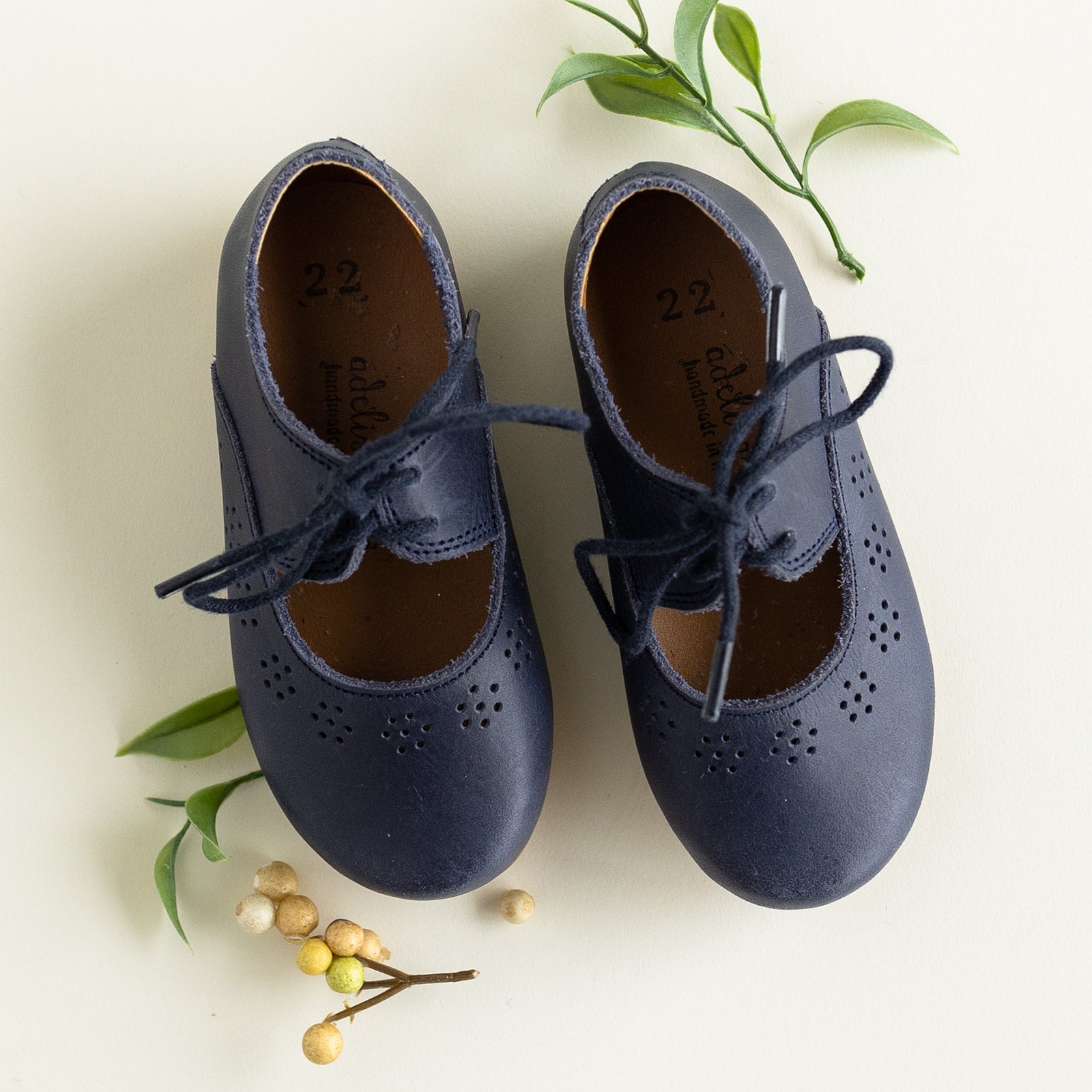 Navy Sol {Children&#39;s Leather Shoes}