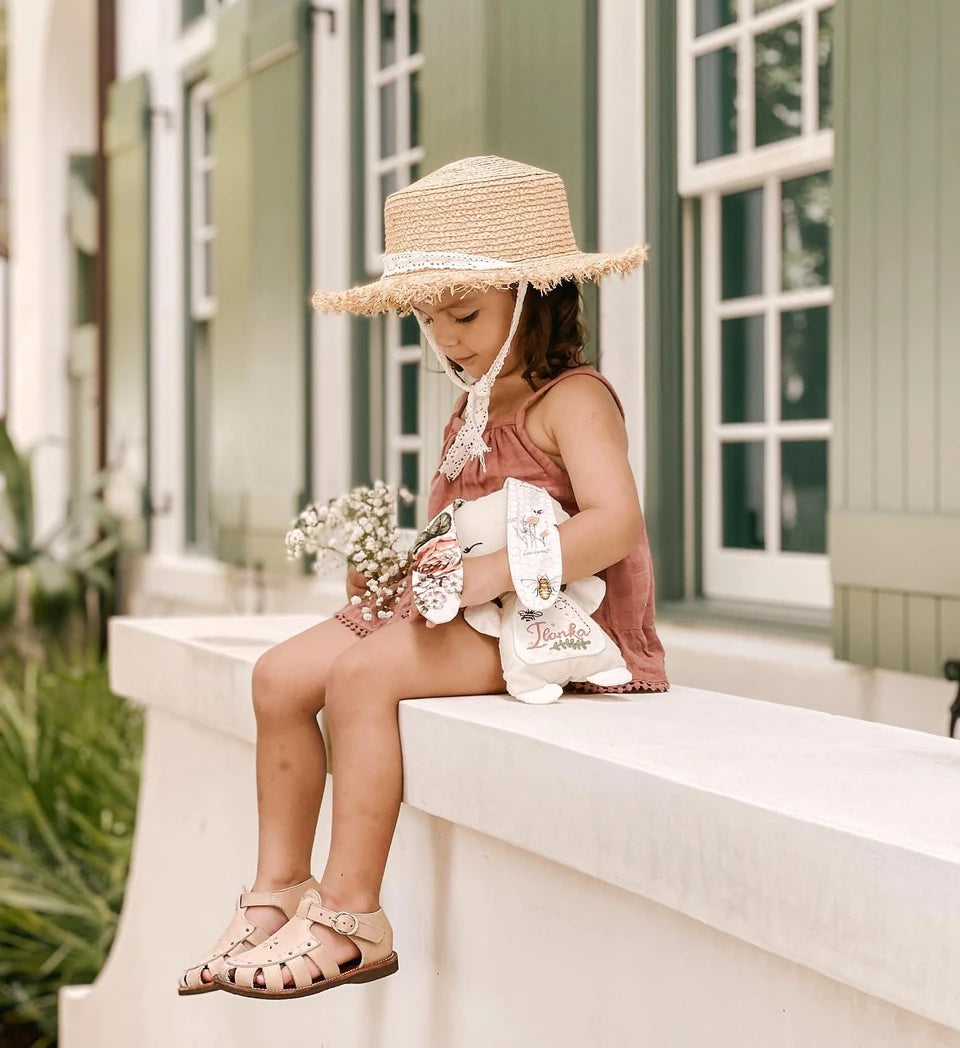 Nude Blush Flora {Children's Leather Sandals} – Adelisa & Co