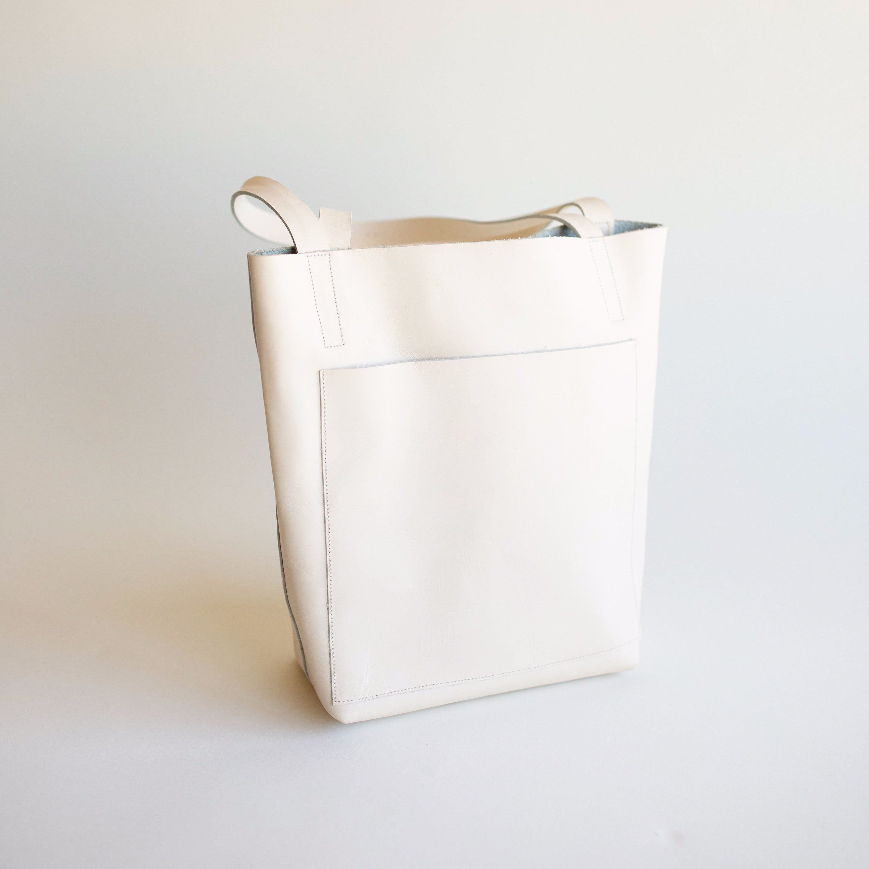 Adelisa &amp; Co cream leather tote for children and women.