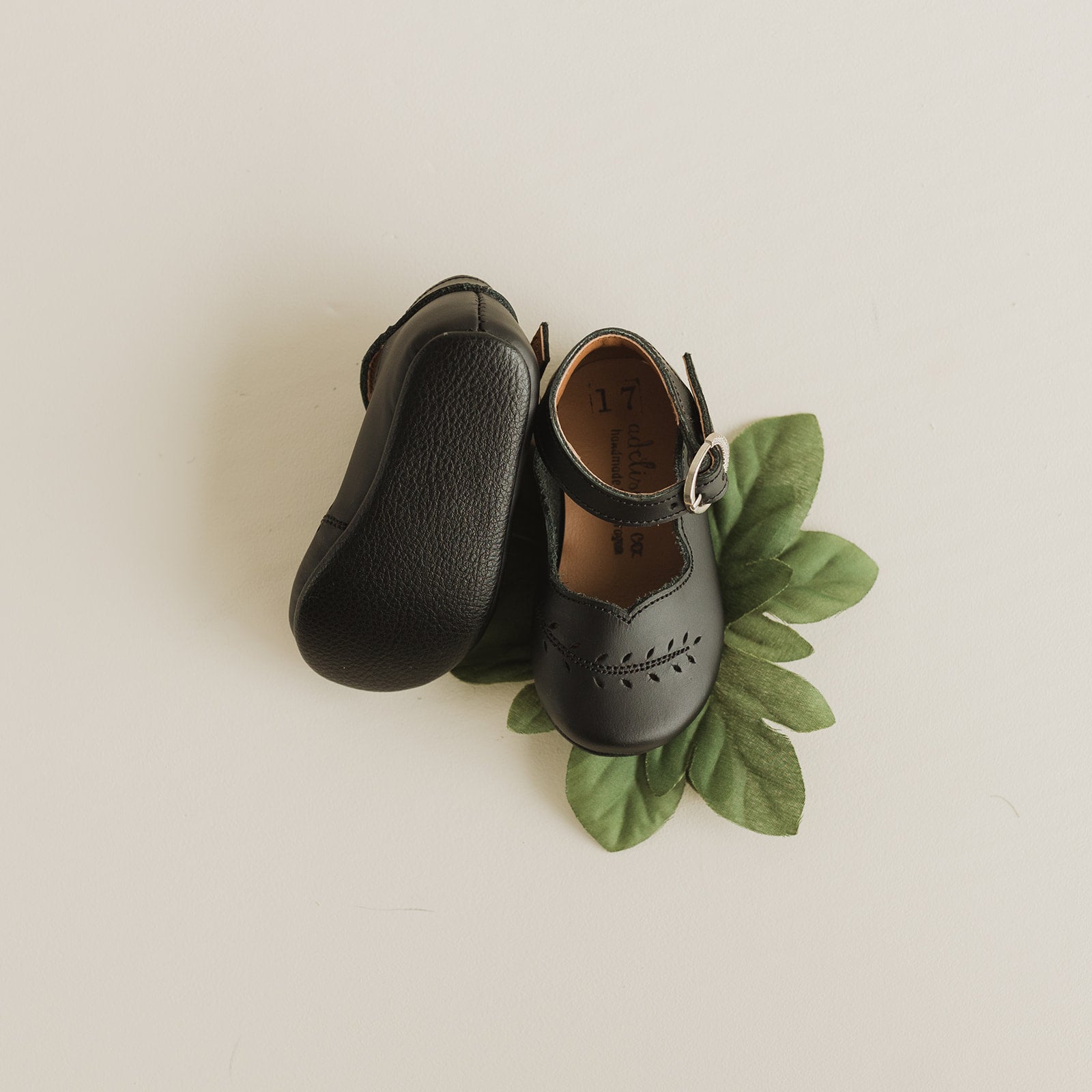 Soft Sole Black Cosecha Mary Janes {Children&#39;s Leather Shoes}