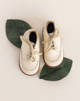 Adelisa & Co cream leather boots for children. Unisex style.