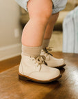 Cream Antigua {Children's Leather Boots}