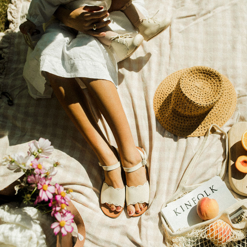 Cream Bella {Women's Leather Sandals}