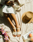 Cream Bella {Women's Leather Sandals}