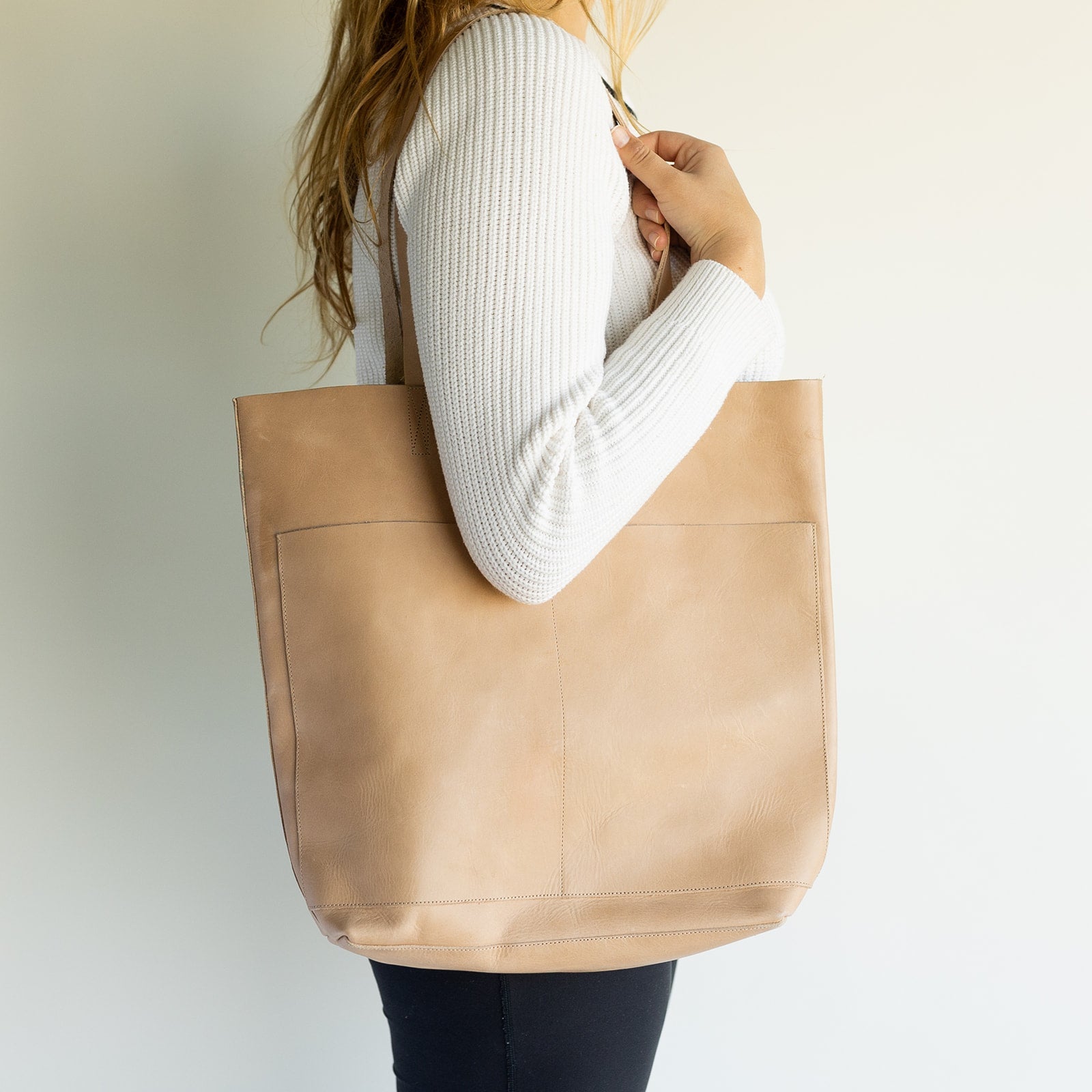SECONDS Leather Tote {Oat}