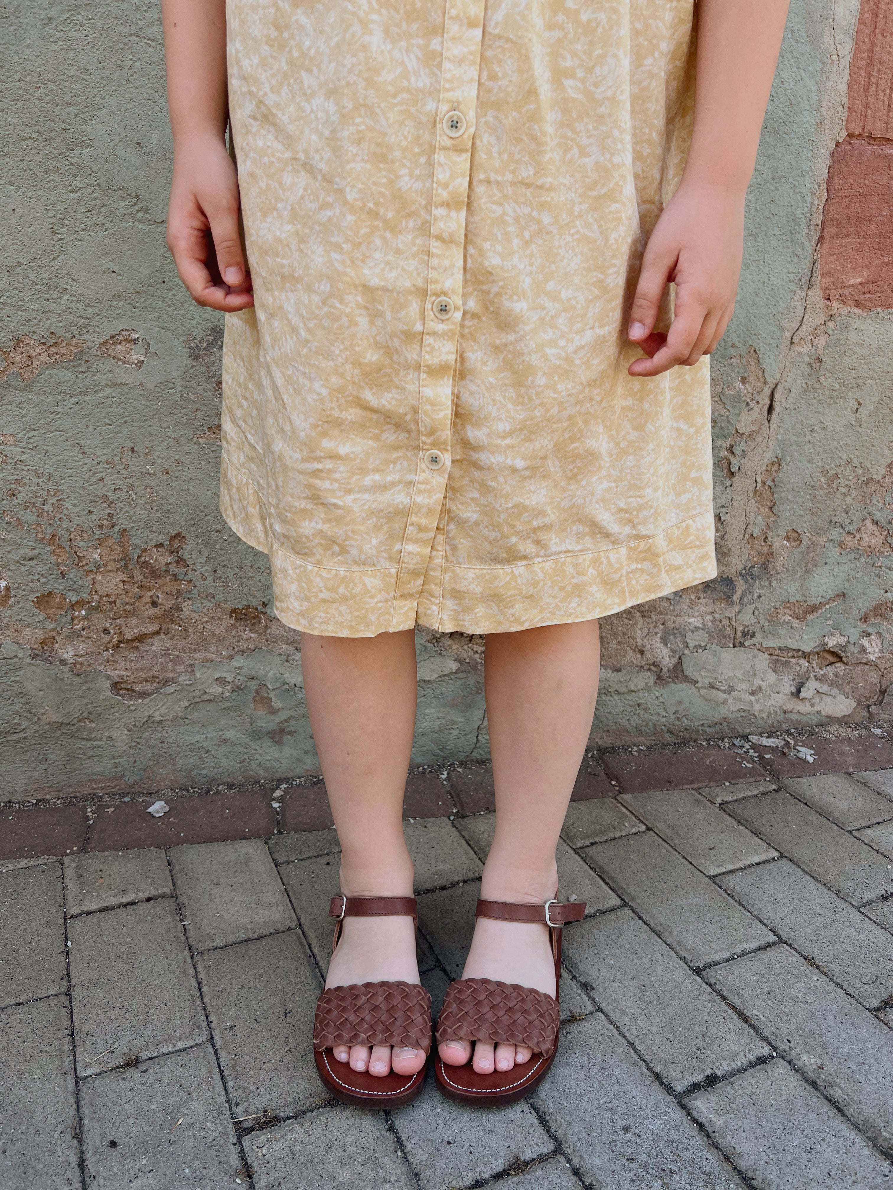Espresso Trenza {Children's Leather Sandals} – Adelisa & Co