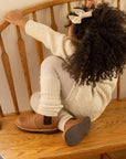 Adelisa & Co kid's chelsea boot in medium brown leather. This unisex children's boot features an elastic side for slip on ease.
