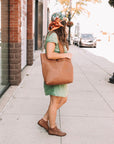 WHOLESALE Leather Tote {Classic Brown}