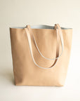 Adelisa & Co nude blush pink leather tote for women.