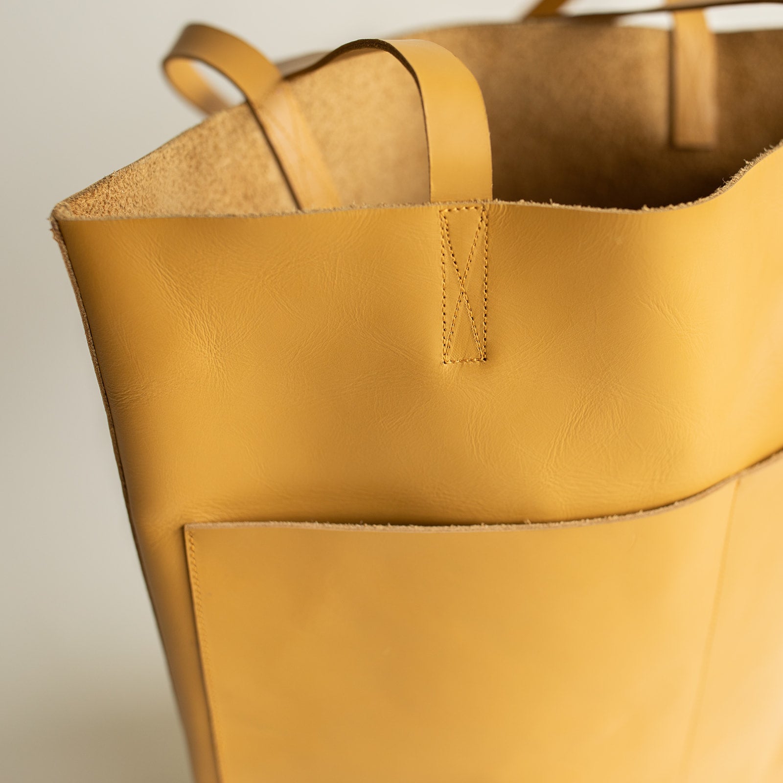 Leather Tote {Goldenrod}