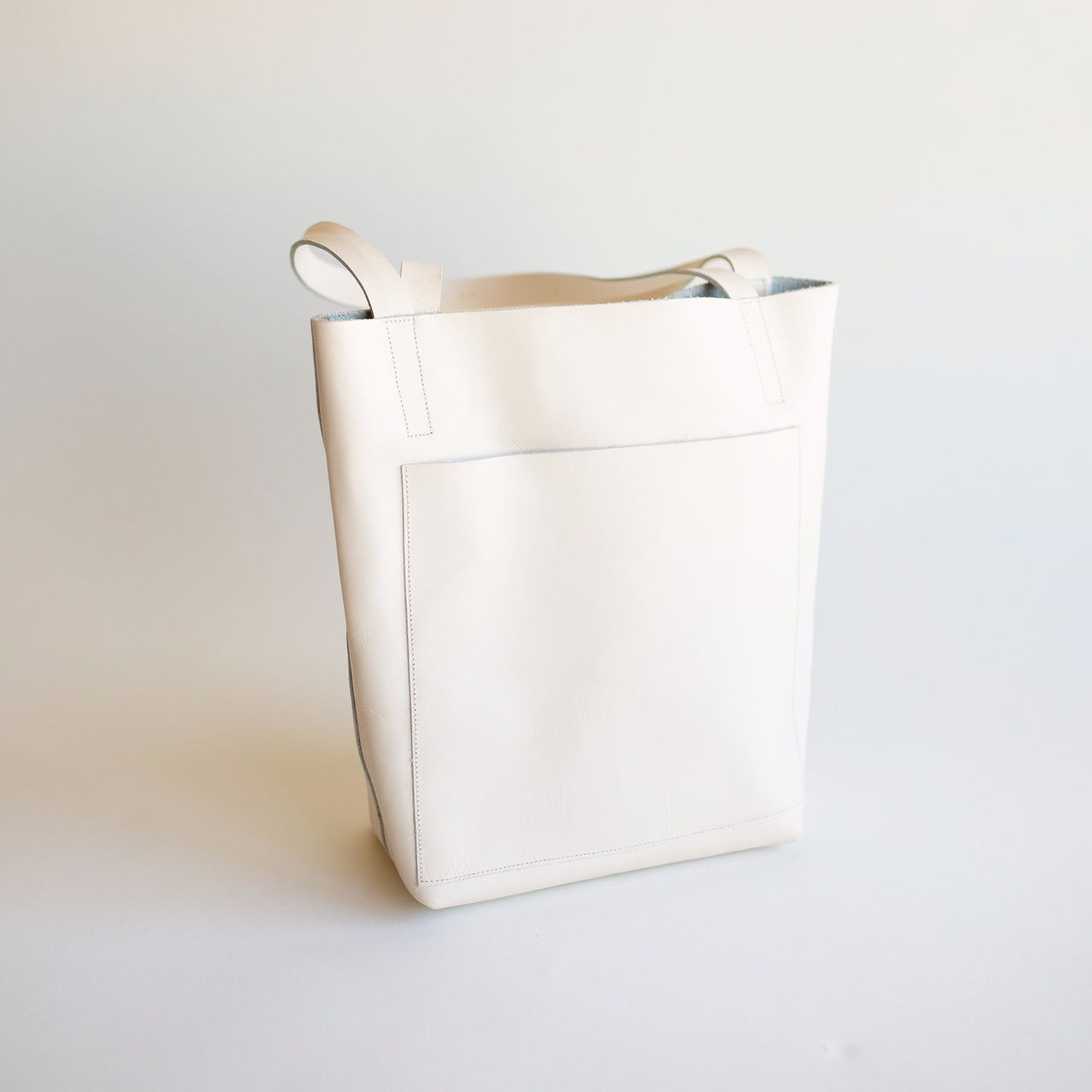 Adelisa & Co cream leather tote for children and women.