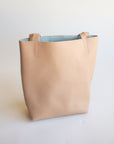 Adelisa & Co nude blush pink  leather tote for children and women.