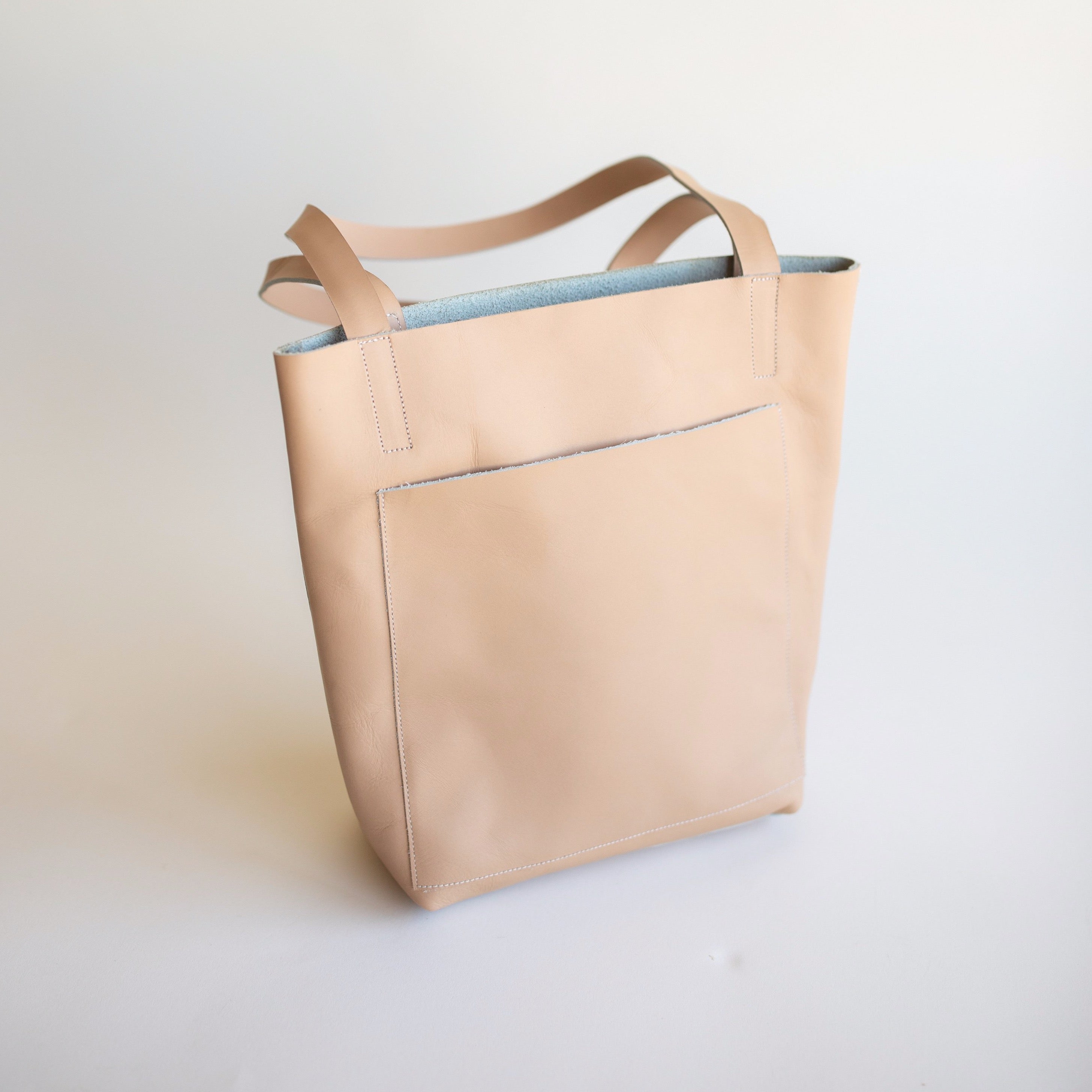 Adelisa &amp; Co nude blush pink  leather tote for children and women.