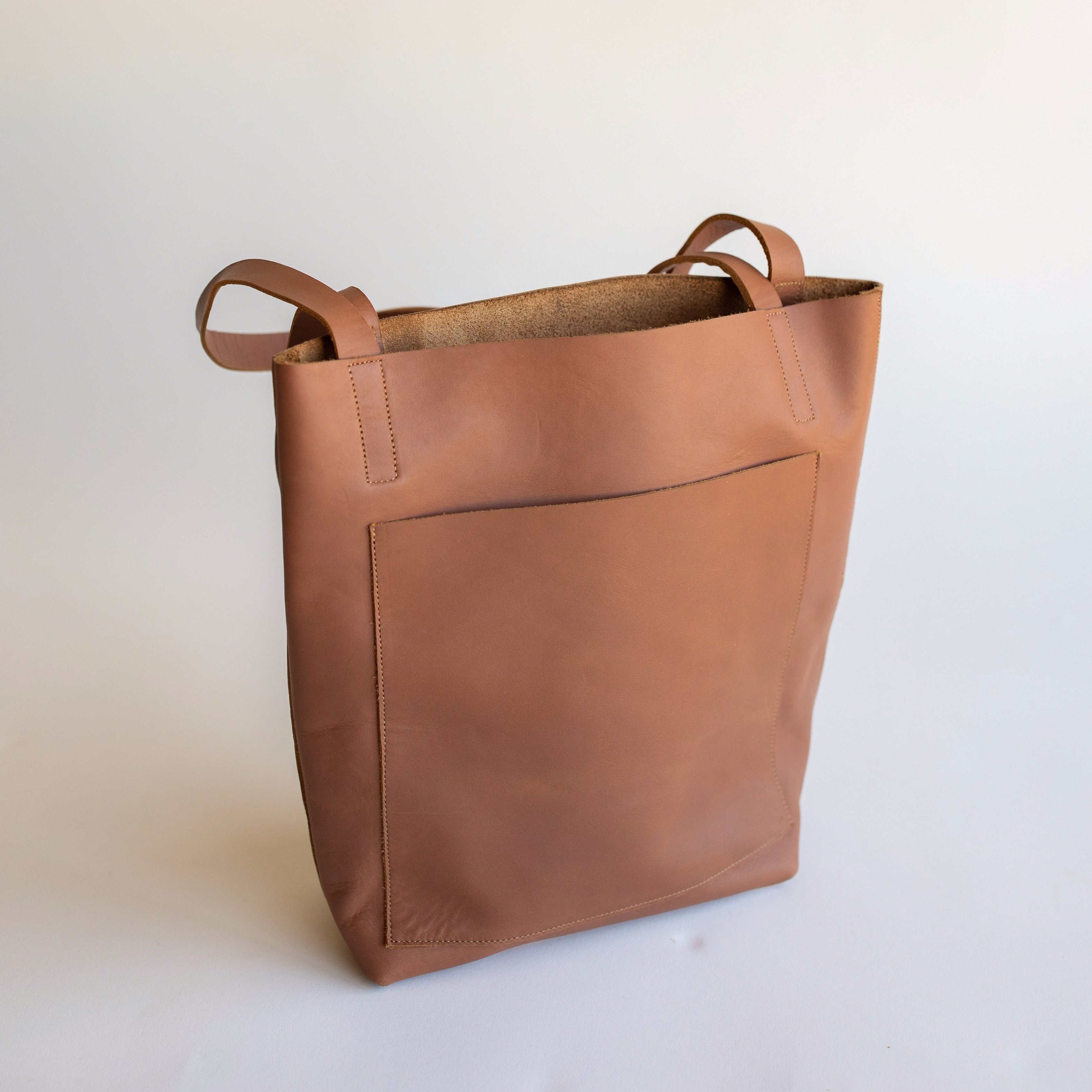 Adelisa &amp; Co medium brown leather tote for children and women