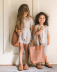 Adelisa & Co medium brown leather tote for children and women