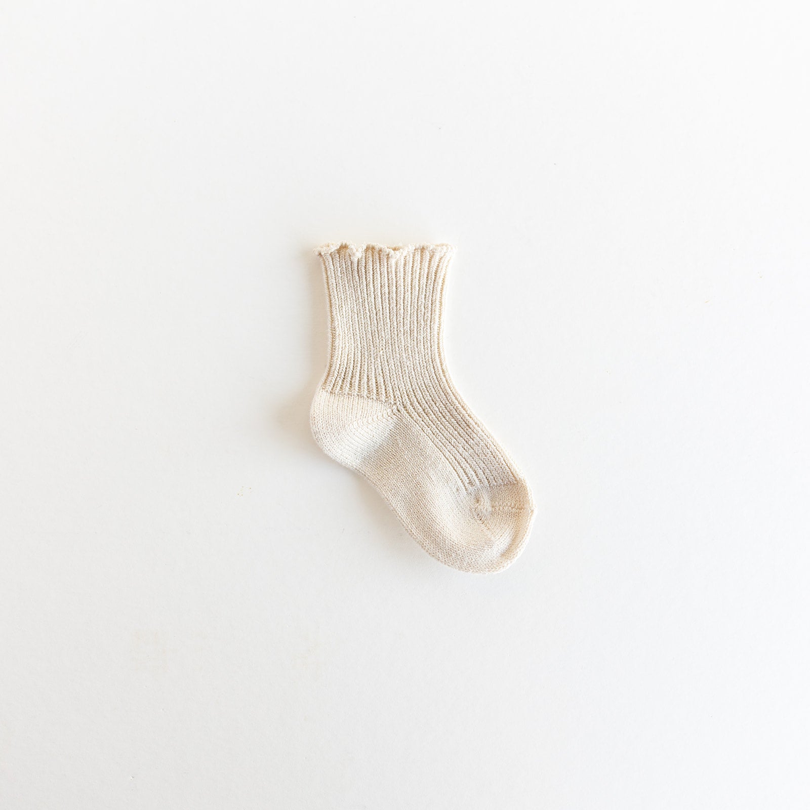 Warm Ribbed Ankle Socks with Curling