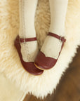 Cranberry Cosecha Mary Janes {Children's Leather Shoes}