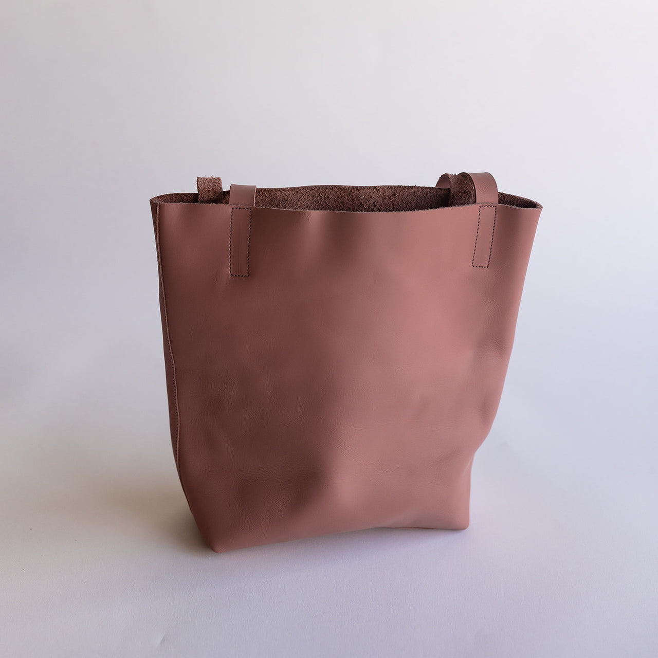 Adelisa & Co dark earthy pink  leather tote for children and women.