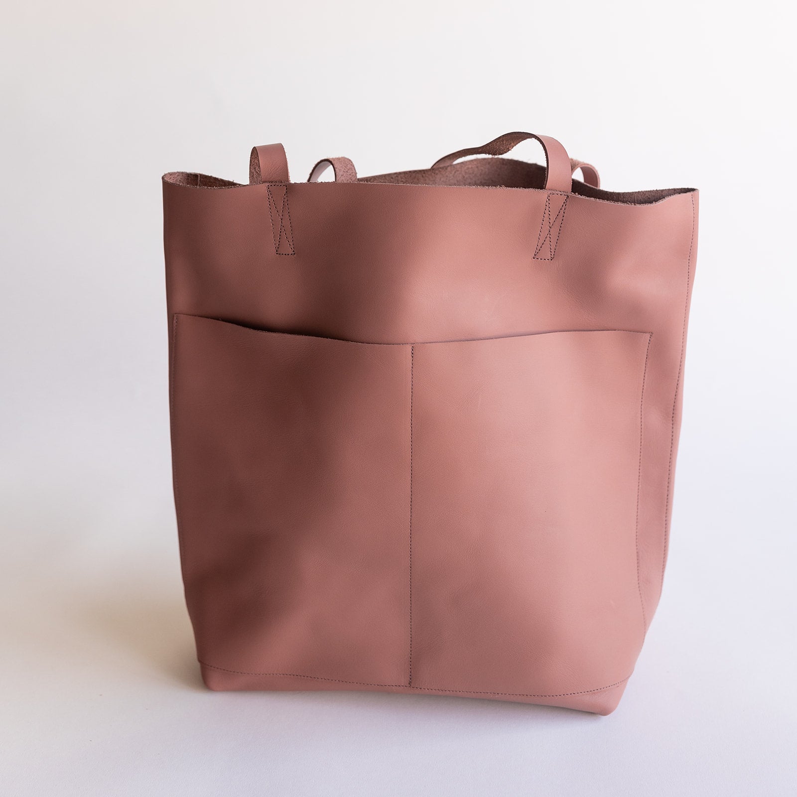 Adelisa &amp; Co earthy dark pink leather tote for women.