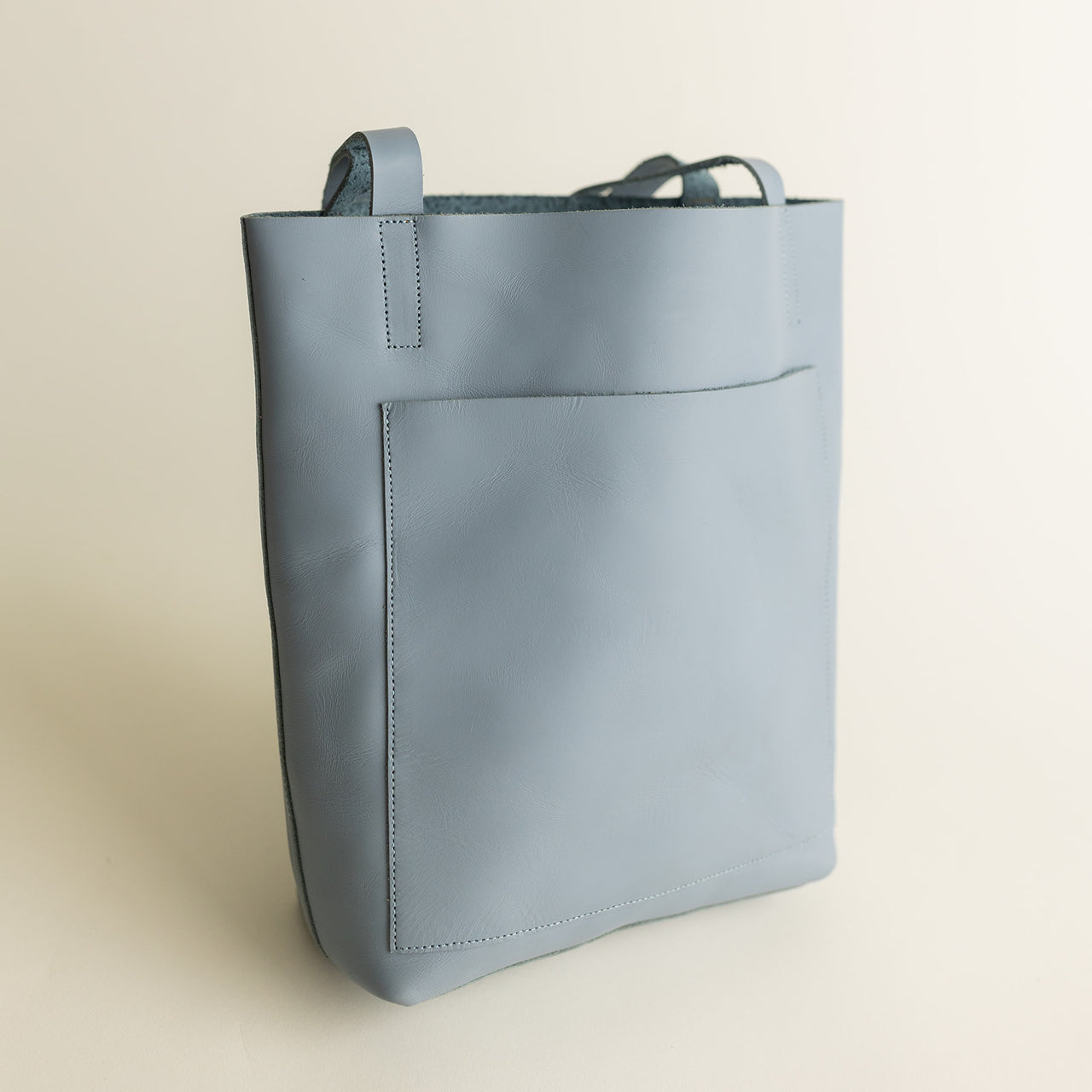 Mini Leather Tote {French Blue}
