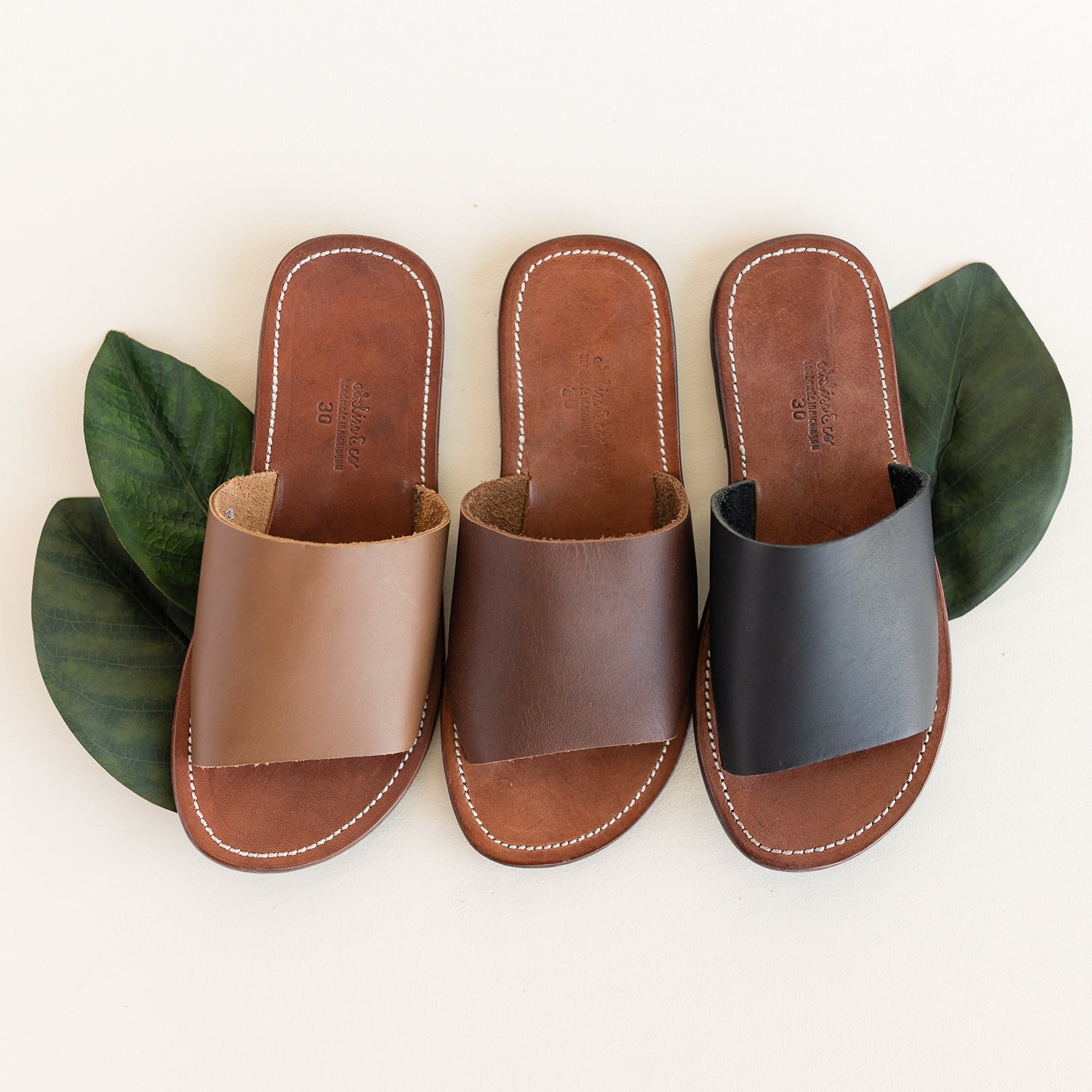 Verano Slide {Children&#39;s Leather Sandals}