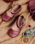 Cranberry Cosecha Mary Janes {Children's Leather Shoes}