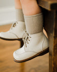 Cream Antigua {Children's Leather Boots}