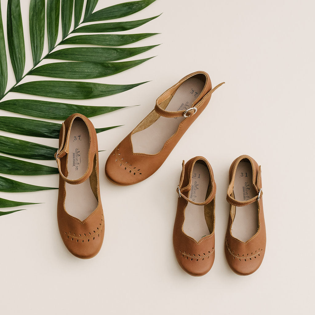 Brown Genuine Leather Adelisa &amp; Co. Sandal for women. Handmade in Nicaragua.