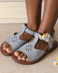 French Blue Estrella {Children's Leather Sandals}