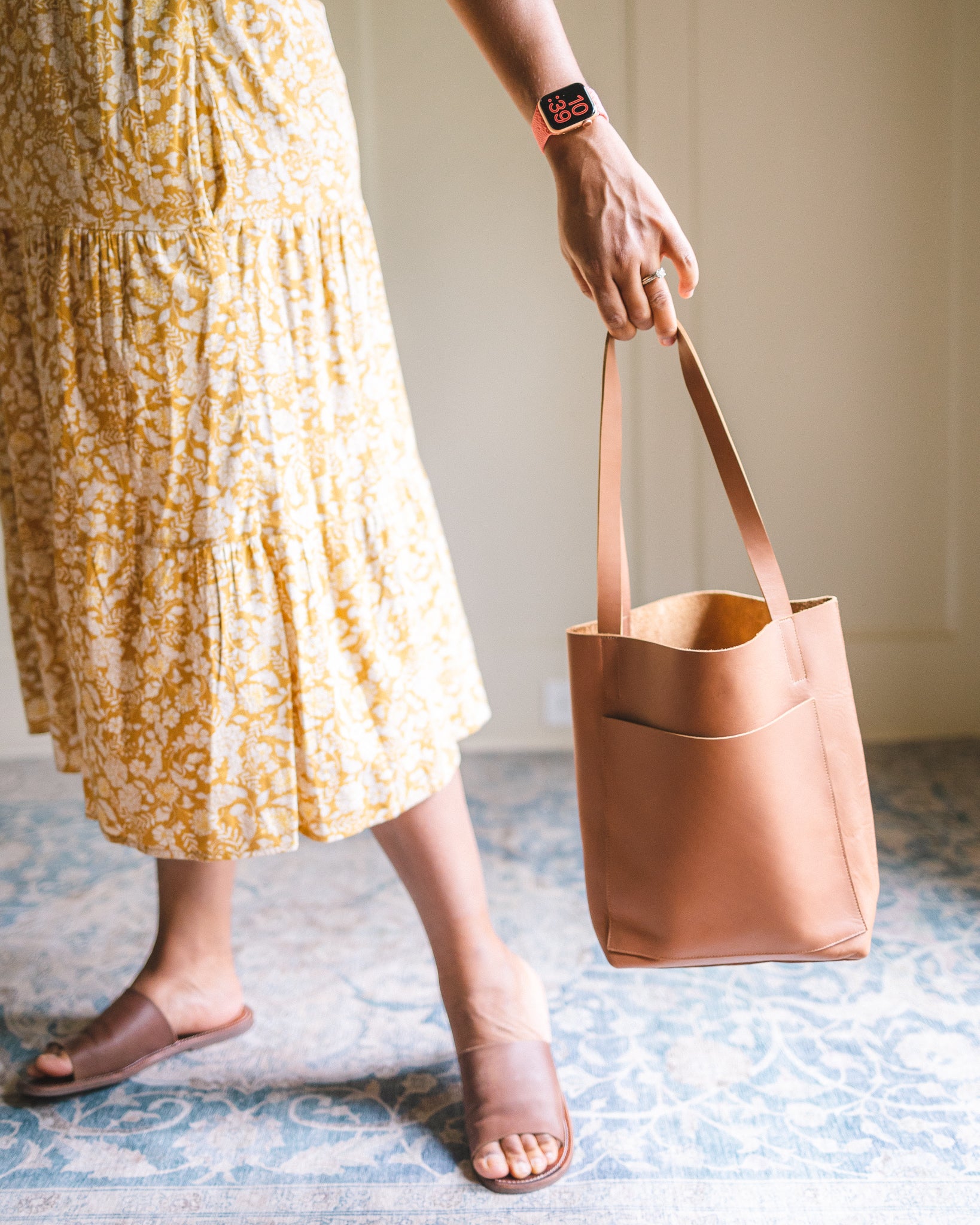 Mini Classic Leather Tote {Brown} – Adelisa & Co